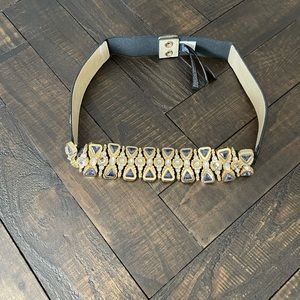 Black Bebe belt with gold in size S